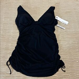 MagicSuit Dani Tankini Top, , Black, Size 14 NEW, NWT